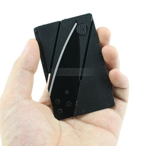 Kreditkarten-Messer ,Kreditkartenmesser, Faltmesser, Klappmesser, Camping-Messer, Taschenmesser Messer in schwarz, Outdoor/Survival Messer Utility Knife Multitool - 4