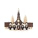 Produktbild Kurrende schwarz mit Kirche Häuser und Bäumchen - Dregeno Erzgebirgische Holzkunst - Artikel 204/027