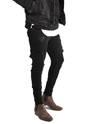 883 Police Mens Black Casual Rayden Det Skinny Fit Cargo