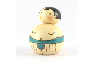 JAPAN CRAFT Kokeshi Bambola - Sumo Blue