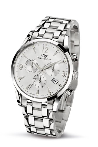 Philip Watch Herren-Armbanduhr SUNRAY Chronograph Quarz Edelstahl R8273908145