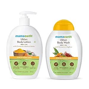Mamaearth Ubtan Cleanse & Nourish Combo (Ubtan Body Lotion 400ml + Ubtan Body Wash 300ml)