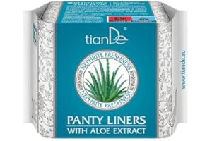 Salvaslips Diarios Femeninas con Extracto de Aloe «Frescura de Jade», TianDe 61911, 20Un.