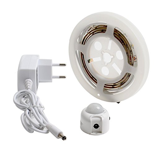 Bewegung aktiviert Bett Licht, GOCHANGE Flexible LED Streifenlicht, Auto Ein/Aus Bewegungsmelder Nachttischlampe, Bewegung aktivierte LED-Lichtleiste(Ein Sensor Kit) - 7