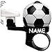 Produktbild alles-meine.de GmbH Fahrradklingel -  Fussball  - inkl. Name - Cooler Kicker Effekt - Fussballschuh kickt an Fußball - stabiles Metall - UNIVERSAL Klingel für das Fahrrad / Mäd..