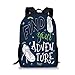 Produktbild School Bags Adventure,Youthful Design Find Your Adventure Quote Forest Elements and Sneakers Decorative,Dark Blue Black Green for Boys&Girls Mens Sport Daypack