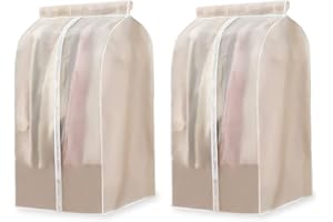 YITEXIN Lot de 2 sacs à vêtements à suspendre pour le rangement de placard, 90 cm, organiseur de sac à vêtements, housse de protection scellée pour manteaux, chemises (60 × 50 × 90 cm)