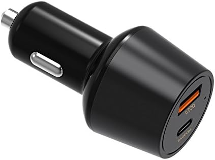 Quick Charge 3.0 Car Adapter, PRODELI USB Type C Car Charger 48W QC 3.0 USB-A Port + USB Type-C PD 2.0 Port for iPhoneX/8/7/6s/6s Plus Samsung Galaxy Huawei Google Pixel/XL Macbook Pro (Black)