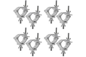 8x Equinox TC25S Aluminium 25kg Silver Half Coupler 33mm-38mm Truss Clamp