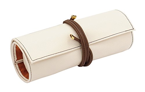 Schmuckrolle Schmucktasche ASCOT elfenbeinweiss zur Schmuckaufbewahrung auf Reisen