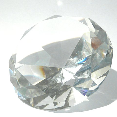 10 cm Glasdiamanten mit wunderschönen Facetten als Deko-Diamant, Glas-Diamant in Klar