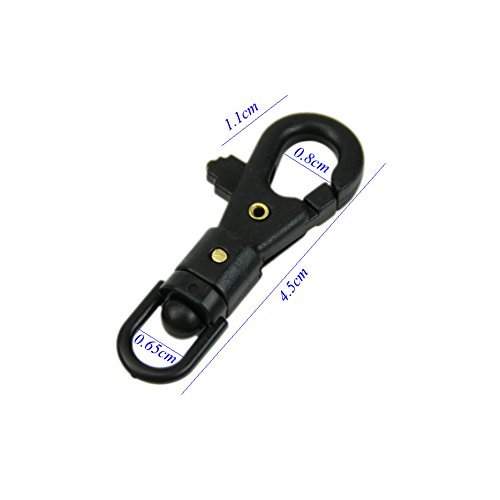 HeroNeo Survival-Outdoor-Mini-Karabinerhaken zum Aufhängen von Gegenständen, drehbar, Schlüsselanhänger, EDC-Tool, 10 Stück - 7