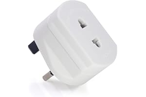 TFUFR Shaver Adaptor Plug UK Charger Adapter, 2 Pin To 3 Pin EU/US to UK Plug Adaptor, Electric Toothbrush Bathroom Socket Adapter Plug UK, EU 2 Pin To UK 3 Pin Adaptor Plug Converter