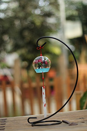 Japanisches, handbemaltes Glas-Windspiel Edo Furin (Verliebte Fische) - 6