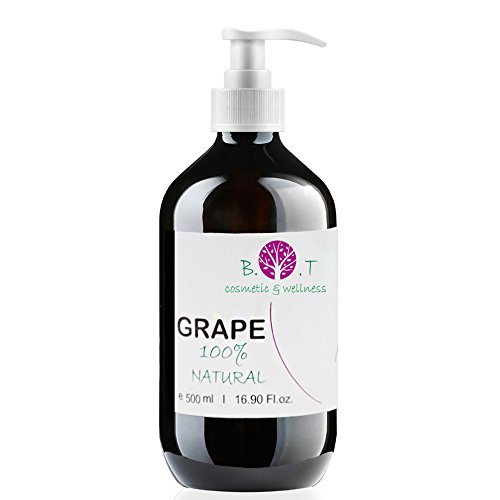 Kaltgepresstes Traubenkernöl, Traubenöl 100% rein und natürlich (500 ml)