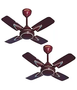 ACTIVA HIGH Speed 850 RPM Galaxy-1 4 Blades (600MM) Deco Ceiling Fan (Brown)-2 Year Warranty Pack of 2