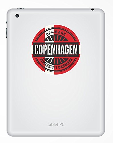 2 x Kopenhagen Dänemark Flagge Vinyl Aufkleber Aufkleber Laptop Reise Gepäck Auto Ipad Schild Fun # 6726 – 10cm/100mm Wide - 3