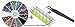 Well-Goal Colorful Rhinestones 1pcs Nail Art Tweezer and 5pcs 2 Way Marbleizing Dotting Pen Set