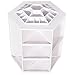 LuckyFine Spinning Rotating Lipstick BB Cream Cosmetic Organizer white