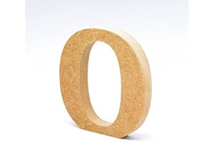 LA LLUNA ALWAYS CREATING Lettres de bois. Lettres grands en bois de 20 cm haut pour décoration et travaux manuels. Alphabet complet disponible (O)