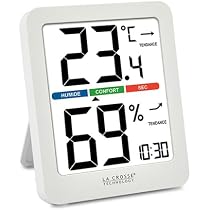 Station Météo La Crosse Technology WT136 - Thermomètre Hygromètre Avec Date, Confort, Min/max, Pile Incluse