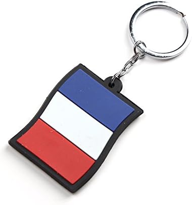France Flag Rubber Keyring