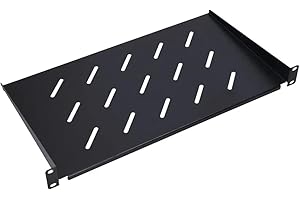 EXTRALINK Extralnik Mensola Rack 19 1U, Profondità 250 mm, Acciaio, Max. 20 kg di Capacità di Carico, Montaggio Universale, per Armadi Server e Componenti IT, Kit di Montaggio Incluso, Nero
