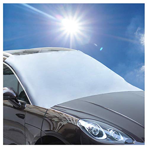 Housse de pare-brise, KMMIN Ice Housse de protection magnétique pour Sangles Crochets couvertures de pare-brise l'hiver utilisé Véhicules universelle - Proof Pare-brise Pare-soleil Snow Coque