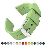 Archer Watch Straps Silikon Uhrenarmband mit Schnellverschluss - Grüner Tee, 22mm