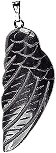 Angel Wing Pendant in Haematite