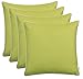Produktbild Brandsseller Outdoor Garten Kissen Dekokissen mit Paspel - Garngefärbt Uni Schmutz- und Wasserabweisend mit Reißverschluss - Größe: 45 x 45 cm (4er-Vorteilspack, Apfelgrün)