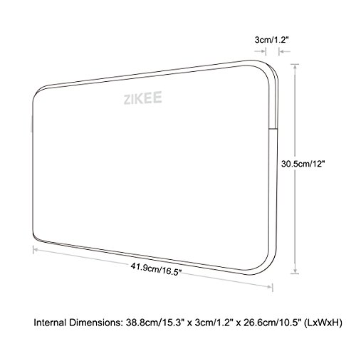 Zikee 15,6 Zoll Ultradünne, Stärkste Neopren Wasserfeste Schutzhülle für Laptops / Ultrabooks in Vielen Farben erhältlich - 4