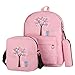 Produktbild Tasche, Malloom 3Pcs Mode Frauen Student Muster Leinwand Schule Rucksäcke + Crossbody Tasche + Stift Tasche für Arbeit, Schule und Lässige täglich