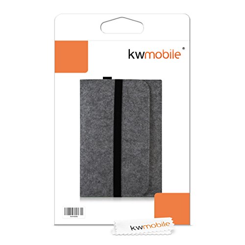 kwmobile Laptoptasche Filz Sleeve für 11″ 11,6″ Laptop / Tablet – Notebook Tasche Schutzhülle Laptop Case Hülle in Grau mit Innentaschen Innenmaße: ca. 31,5 x 25 cm - 7