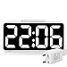 Produktbild iCKER LED Wecker digital Snooze leiser Weckton großes Display Batterie-Sicherung Dimmer Weiß