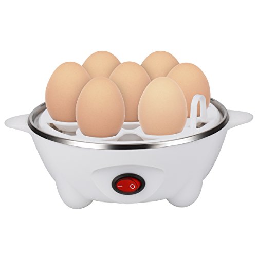 Eierkocher – Ourmall Multifunktions-Eierkocher, Eierkocher Wilderer, Gebäck Dampfgarer 7 Eier Kapazität mit CE, Rohs Bescheinigung (Hellgrün) - 5