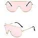 Produktbild Damen Straßenschlag Sonnenbrille Rosennie Frauen Vintage Retro Brille Unisex Mode Aviator Spiegel Objektiv Sonnenbrille Ultraleicht Katzenohren Zustrom von Menschen Metall Sunglasses (Pink)