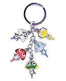 Con 5 figuras de chibi Anime Domain Llavero de Keroro Gunsou con 5 Figuras Chibi