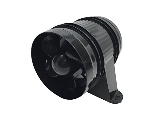Pactrade Marine haute performance ABS Turbo ventilateur de cale en ligne, 12 V, Noir