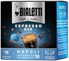 Bialetti Caffè d'Italia Napoli Espresso Bar, Intensità 10, Confezione da 16
