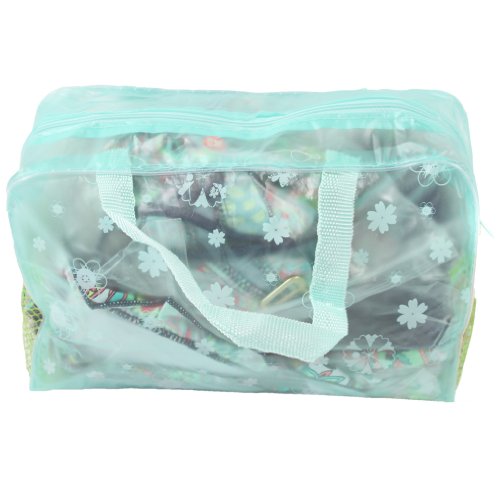Hengsong--5 Colours transparent PVC waterproof make-up bag/ Travel bag (22*14*9cm) (Green)