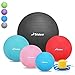 Produktbild Dick Anti-Burst Gymnastikball inkl. Ballpumpe von 45cm 55cm 65cm 75cm & 85cm, TRIDEER Robuster 2000lbs Maximalbelastbarkeit Sitzball Pezziball Swissball Fitnessball Yogaball als Fitness Kleingeräte und Balance Stuhl im Gym-Home-Büro für Damen Herren (Farben: Schwarz, Silber, Türkis, Grün, Lila, Rot, Dunkelblau, Rosa und Hellblau)
