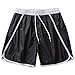 Produktbild POIUDE Hosen Herren Stretch Slim Badehose mit Kordelzug Schnell Trocknendes Strand-Surfen Laufen-Badeshorts(Schwarz, XL)