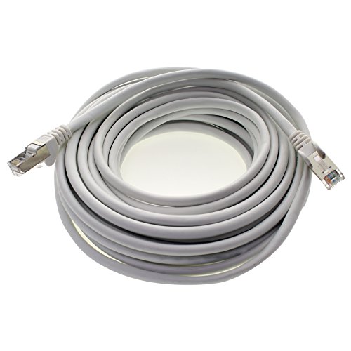 1aTTack CAT5 SFTP Folien und Geflechtgeschirmt Netzwerkkabel mit 2x RJ45 Stecker Set (5 Stück) 1m weiss - 5