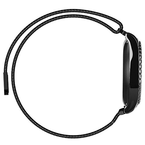 Pinhen 20mm Reloj Bandas Reemplazo liberaci  n r  pida Correa Banda de Milanese Bucle magn  tico de Acero Inoxidable para Gear S2 Classic Moto 360 42mm Huawei Watch 2 Smart Watch  20MM Black 