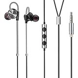ZGEM Earphones Headphones, High Definition, In-Ear, Noise Isolating, Metal Construction, Heavy Deep Bass for iPhone, iPad, Samsung, HTC, LG, MP3 Players etc (With Remote and Mic)