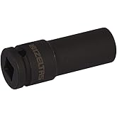 Izeltaş 1108067010 1/2" Altı K&ouml;şe Havalı Derin Lokma Anahtar, Siyah, 10 Mm