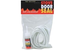 DeBrett Fires 12mm X 2.5m Meter PD White Stove Rope kit with 50ml Adhesive - RKW02
