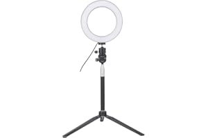 DAUZ Lumière de Remplissage LED Anneau Lumineux, Lumière de Remplissage à intensité Variable, Photographie Photo Vlogging pour Diffusion en Direct de Vidéo de Maquillage