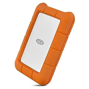 LaCie Rugged Thunderbolt USB-C 2TB External Hard Drive Portable HDD  USB 3.0 Compatible, Drop Shock Dust Water Resistant, Mac and PC Computer Desktop Workstation Laptop, 1 Mo Adobe CC (STFS2000800)
